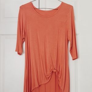 Tee For The soul coral tunic